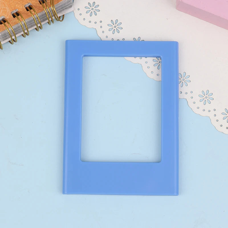 cadres photo magnétiques réfrigérateur couleurs transparentes minimaliste rose bleu orange violet jaune