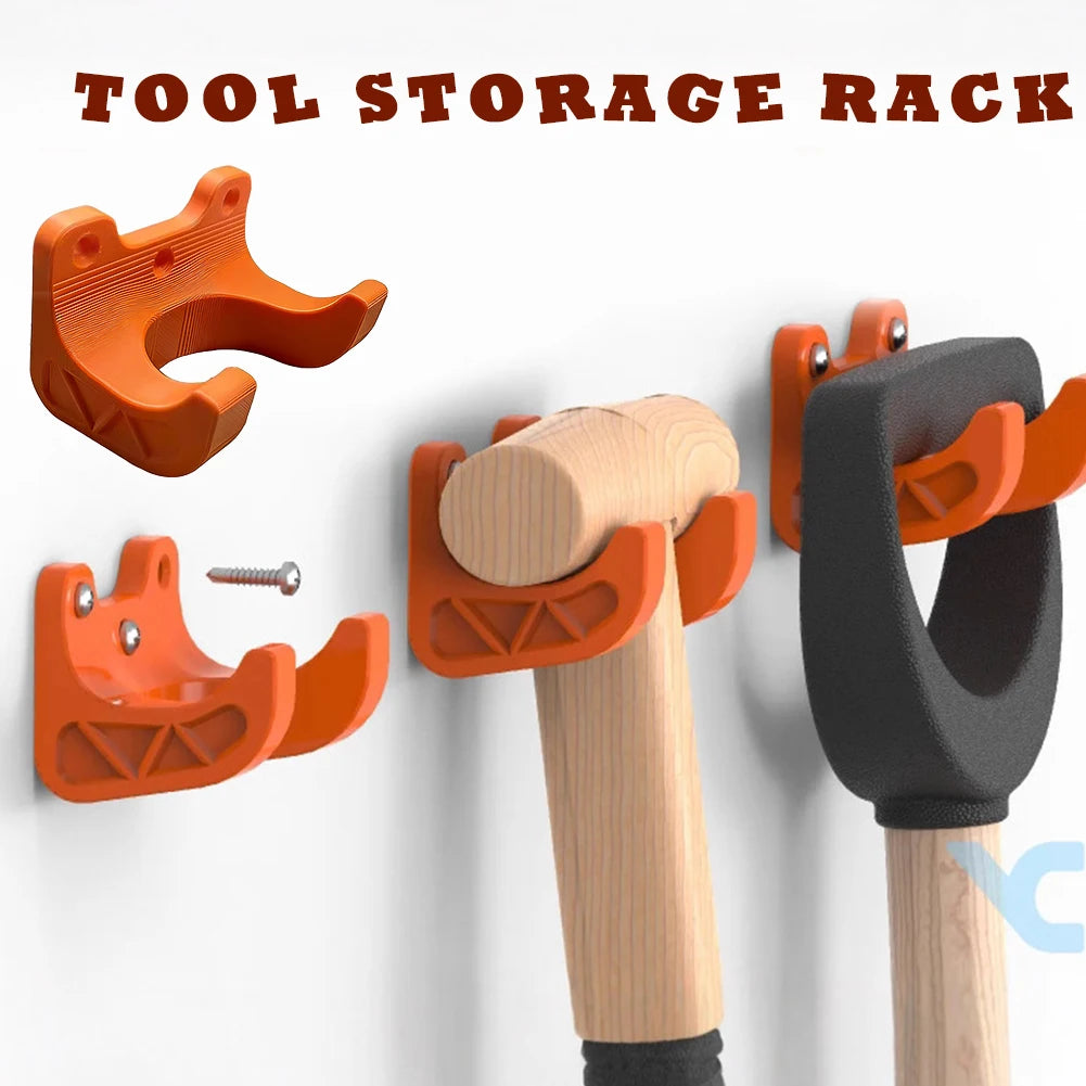 porte outils mural orange 3d moderne vis fixations poignées outils garage stockage
