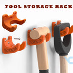 porte outils mural orange 3d moderne vis fixations poignées outils garage stockage