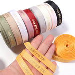ruban polyester imprimé rayures just for you 10 yards beige rose gris blanc rouge