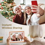 Interface de l'application de partage pour cadre photo numérique WiFi