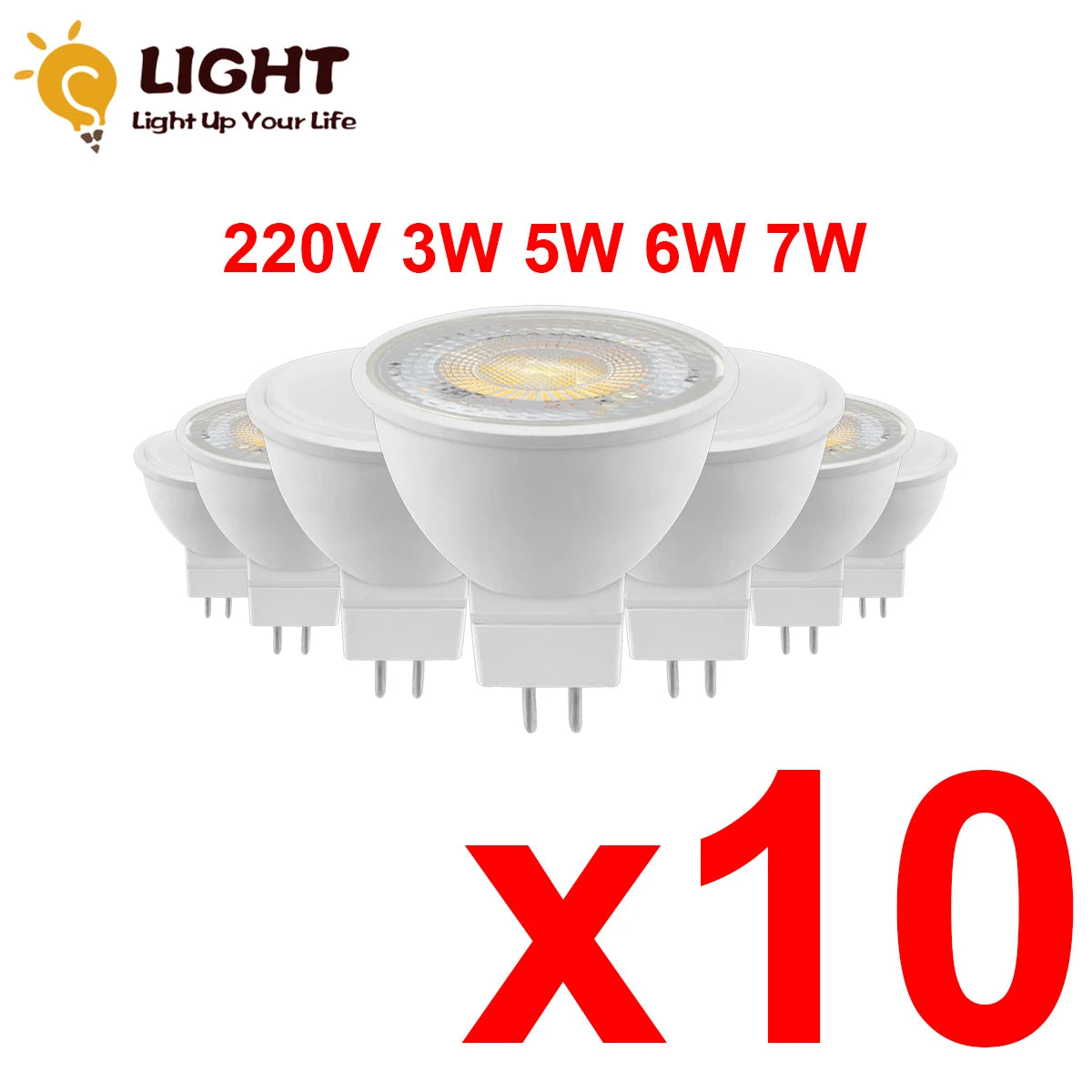 ampoule led gu5.3 projecteur blanc moderne intérieur maison chambre salon petit spot lumière