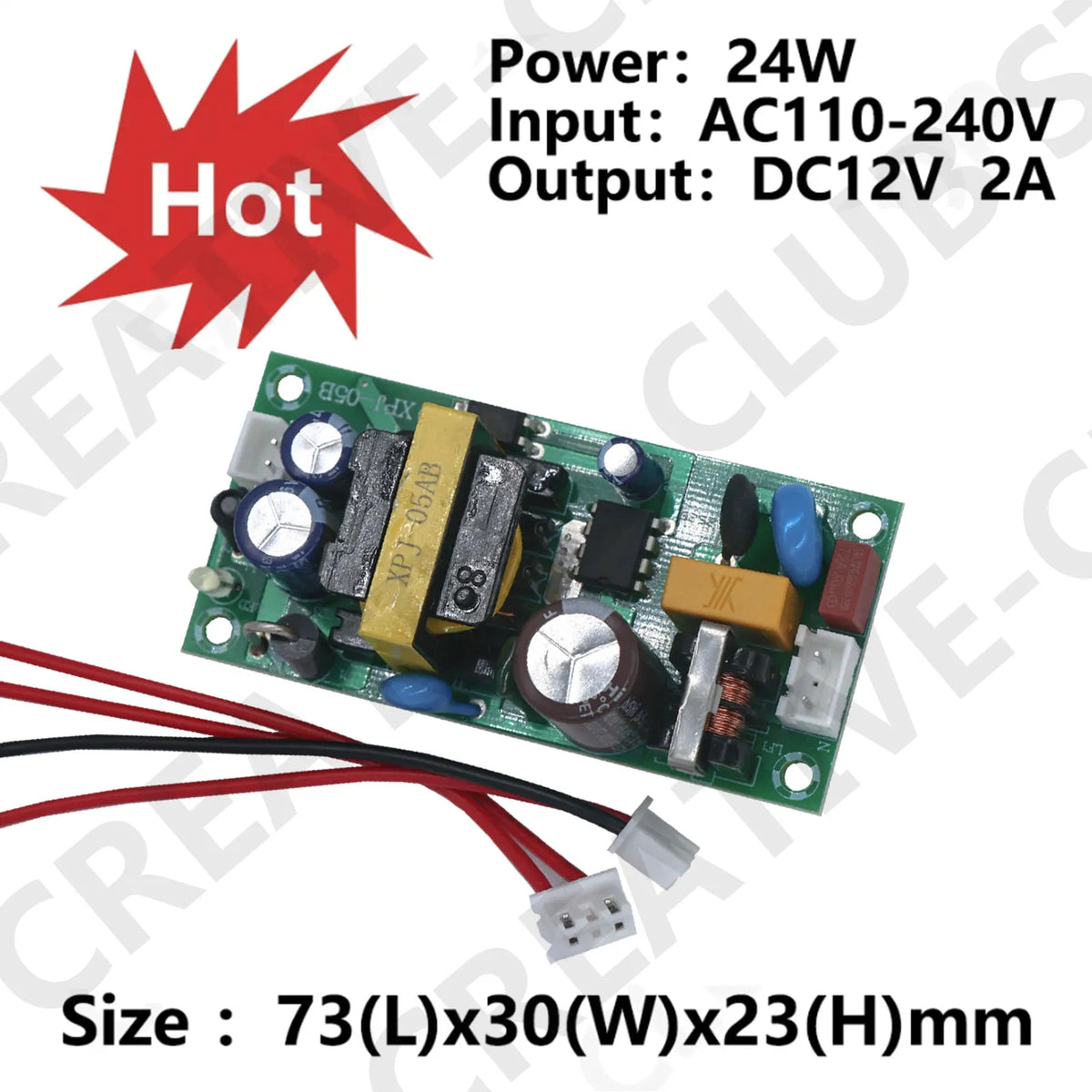 transformateur électrique 12v 24v 5v led alimentation puissance stable câbles vis électronique moderne