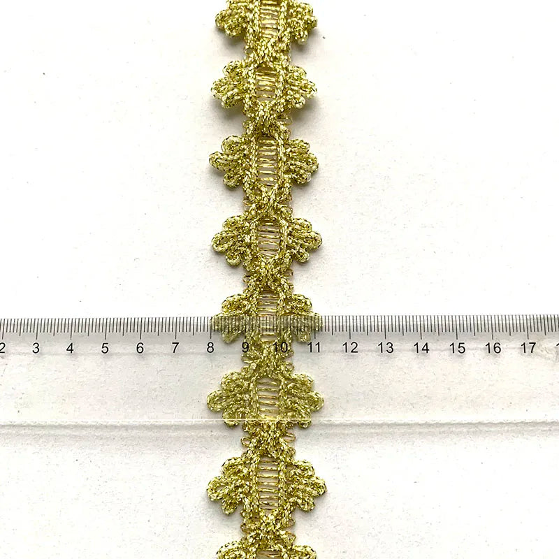 rubans décoratifs dentelle polyester mariage argent or vert motif géométrique classique adhésif