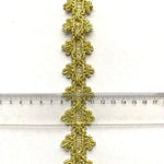 rubans décoratifs dentelle polyester mariage argent or vert motif géométrique classique adhésif
