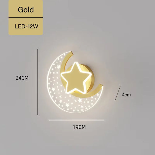 plafonnier led moderne enfant rose bleu or blanc étoile lune paillettes