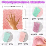 serviettes microfibres gris bleu vert rose violet rouge texture douce modernes utilitaires 25x25cm