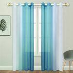 rideaux dégradés rose bleu violet ombre douce modernes transparents polyester maison
