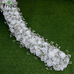 guirlande florale artificielle rose blanche décoration mariage anniversaire extérieur classique 200cm 35cm