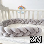 coussin lit tressé berceau bébé protection lit enfant doux blanc rose gris