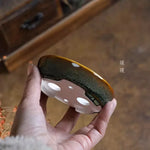 boutons vintage céramique adhésifs multicolores texture marbrée artisanal