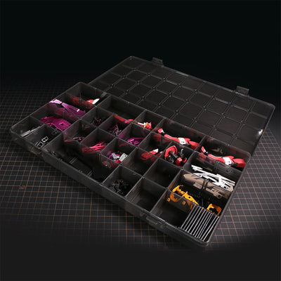 Boîte de rangement noire modulaire 36 compartiments