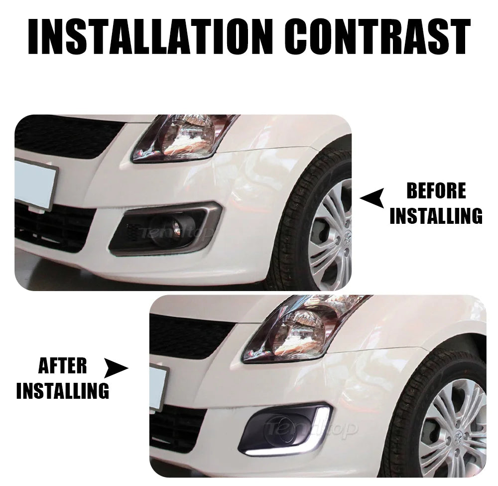 feux jour led antibrouillard blanc moderne suzuki swift 2014 2015 2016