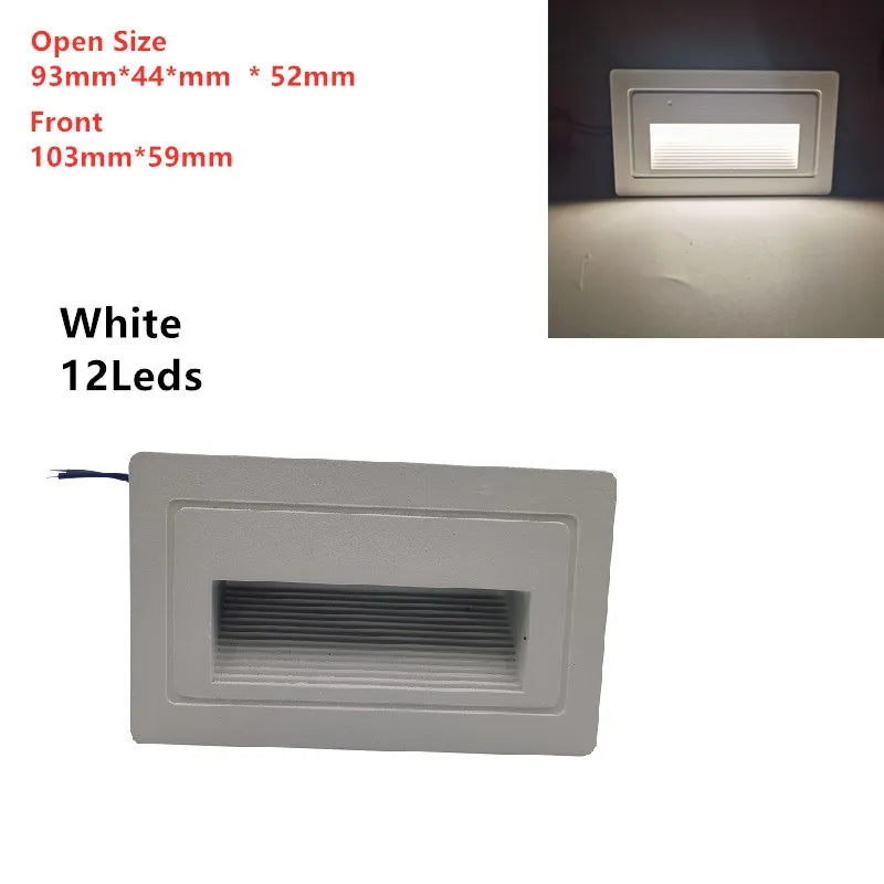 éclairage led mural contemporain blanc noir gris ip65 extérieur encastrable verre trempé