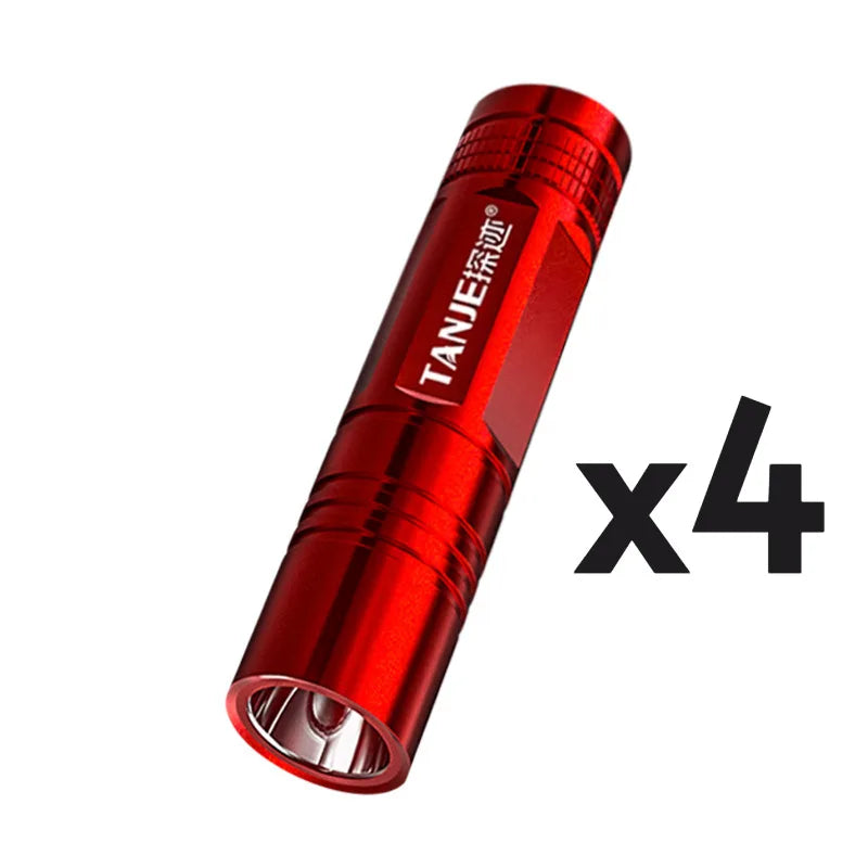 lampe torche rechargeable led puissante 10w noir bleu rouge exploration campingurgence