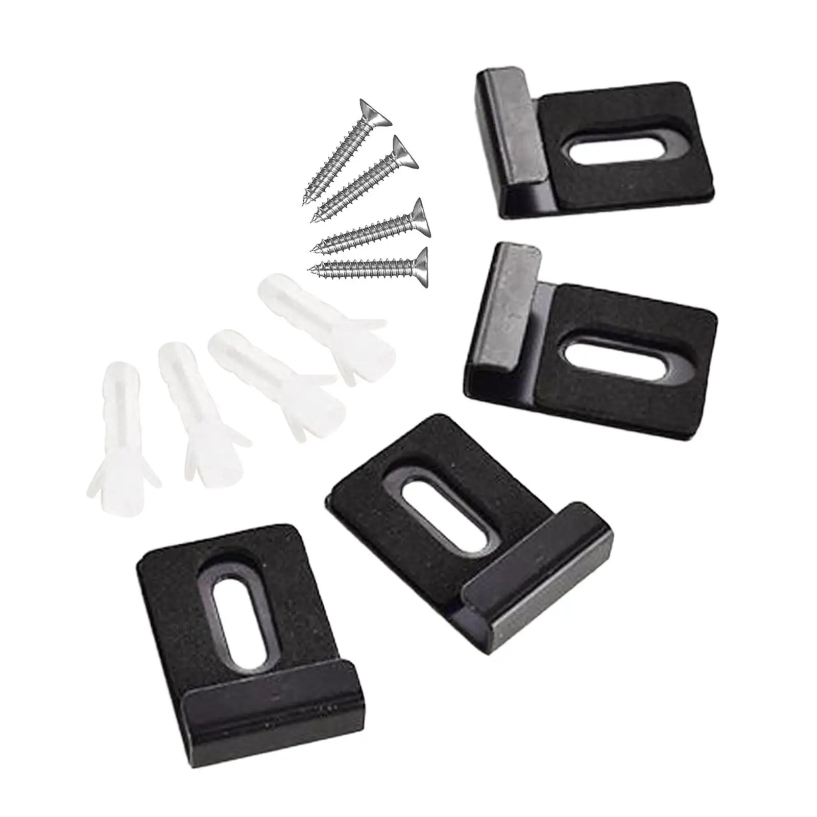 Installation des clips de miroir sur un mur blanc