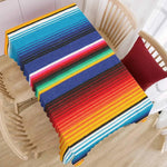 nappe table rayée multicolore ethnique imperméable polyester réutilisable moderne camping maison festive