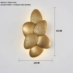 applique murale or grains riz moderne ampoule G9 élégante éclairage chambre vis