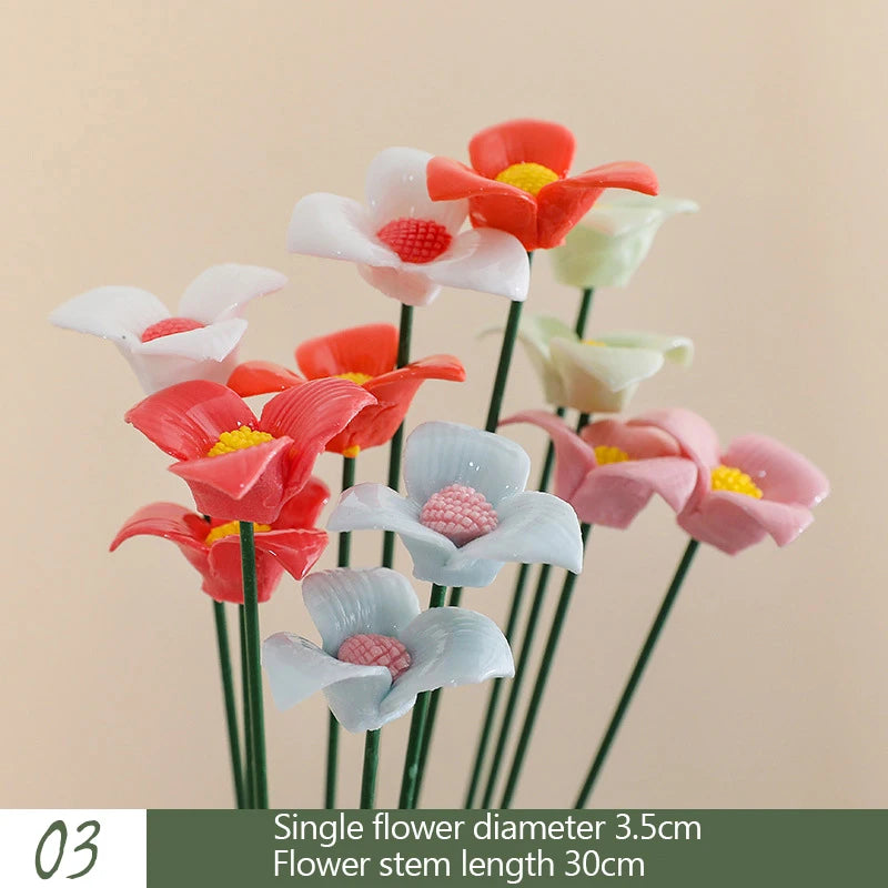 décoration intérieure bouquets artificiels fleurs céramique couleurs variées moderne saint valentin anniversaire mariage