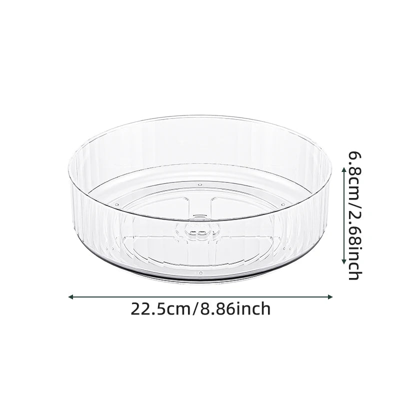 organisateur rotatif moderne transparent respectueux environnement rangement cuisine bouteilles sauces flacons poudre bocaux conserves