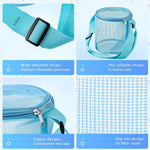 sac plage pliable bleu rose vert violet maille fine moderne pratique adjustable fun tri