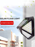 projecteur solaire détecteur mouvement led noir blanc jaune deux unités fixations moderne