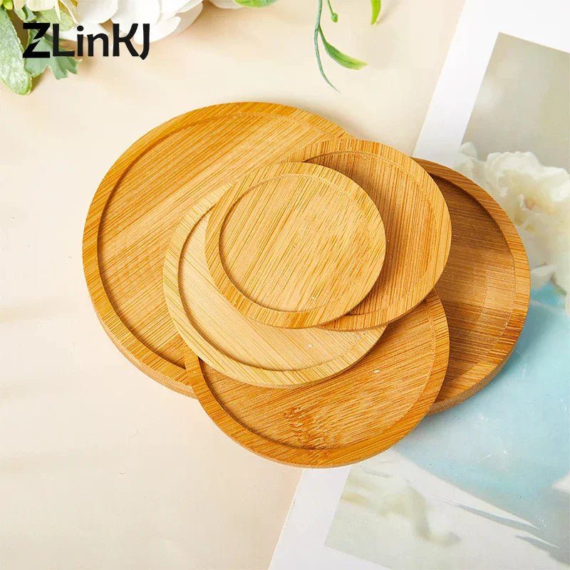 assiettes bambou naturel simples rayures horizontales 10 12 cm
