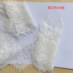 dentelle blanche fleurs franges broderie fine tissu polyester opaque mariage décoration textile
