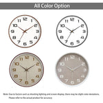 horloge murale moderne aiguille quartz blanc marron doré inch 10 inch 12 inch minimaliste