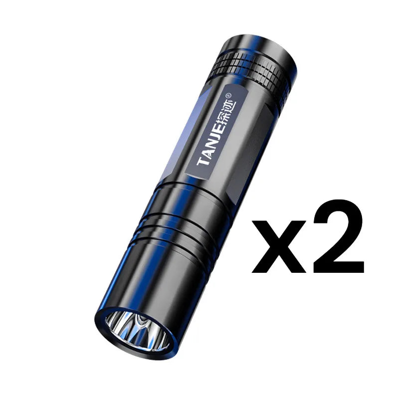 lampe torche rechargeable led puissante 10w noir bleu rouge exploration campingurgence