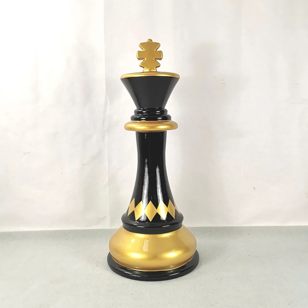 pièces d'échecs géantes résine couleurs personnalisables classique motifs géométriques décoration extérieure