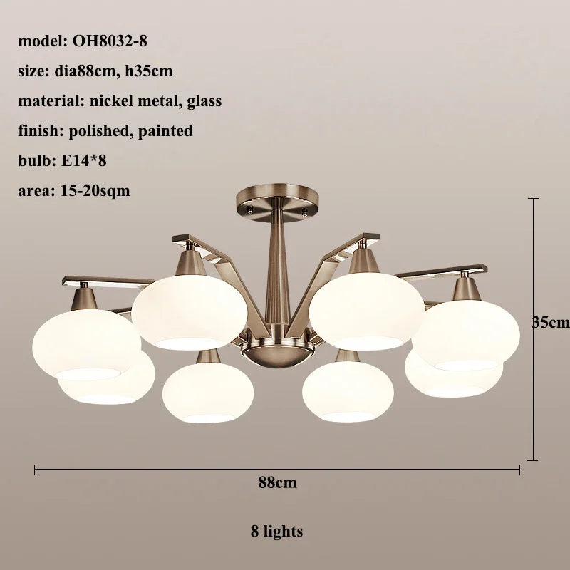 lustre moderne nickel mat opalescent led chambre salon suspension murale trois lumières