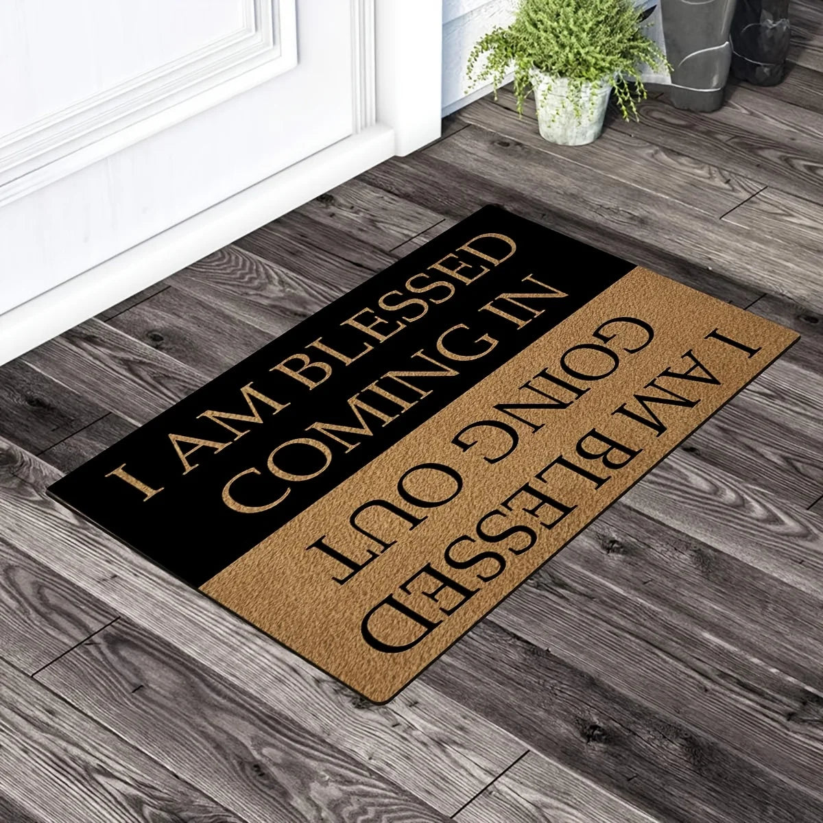 tapis d'entrée moderne antidérapant résistant bactéries 30x50cm 40x60cm noir motif bottes cowboys