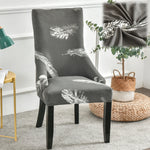 housse chaise velours extensible imprimé floral fauteuil salle manger moderne décoration