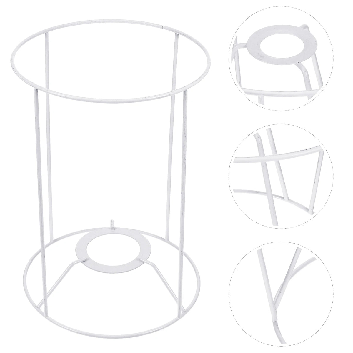 abat jour structure métallique blanc industriel minimaliste suspension fil cage protection ampoule