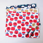 nappe table motif floral moderne rouge blanc bleu marine tissu coton polyester decoration intérieure