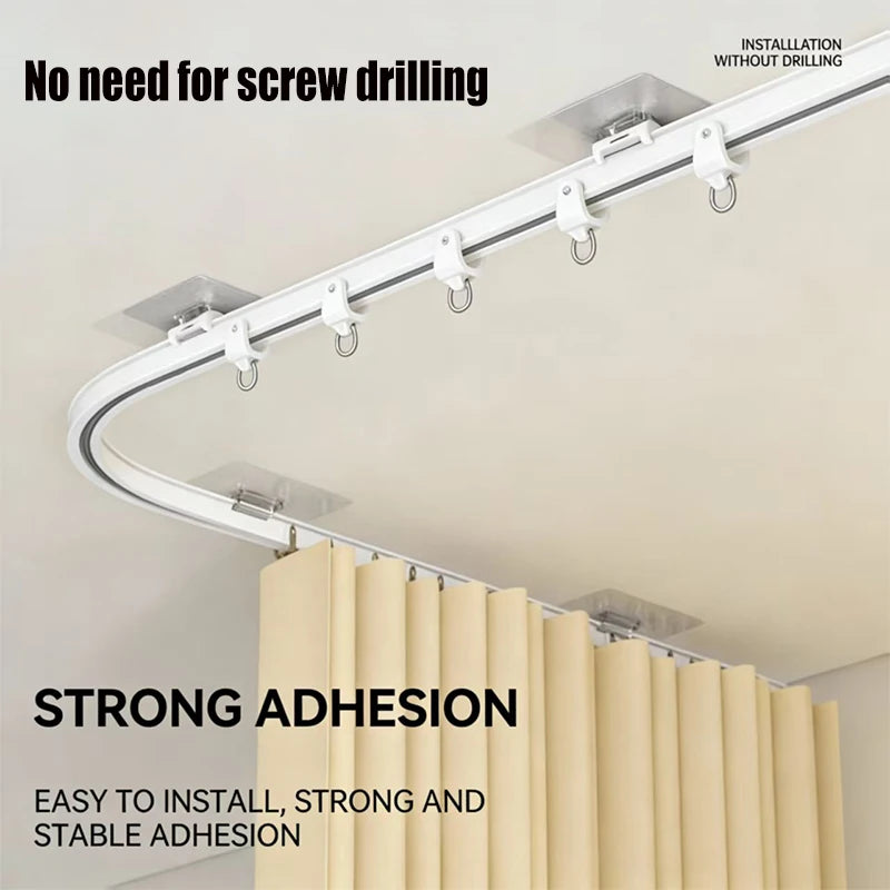 rideau flexible blanc moderne adhésif couvre extremites vis ancre platre autocollants rouleaux rails supports