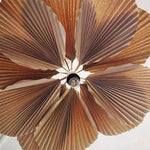 lampe suspendue moderne pliée marron noir salle manger chambre papier éclairage warm light