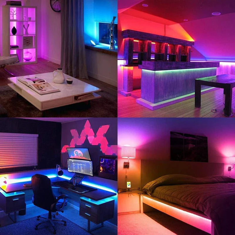 ruban led rgb multicolore 5m 10m 15m 20m moderne télécommande application