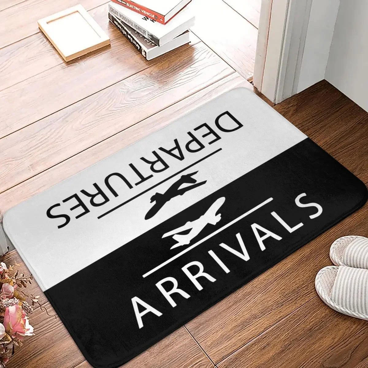 tapis moderne avions lettres bienvenue départures antidérapant résistant extérieur salon