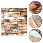 décoration murale adhésive brique texture moderne panneau noir rose marron rustique