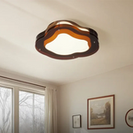 plafonnier led moderne marron blanc doré balcon céiling opacité rond ondulé touch switch