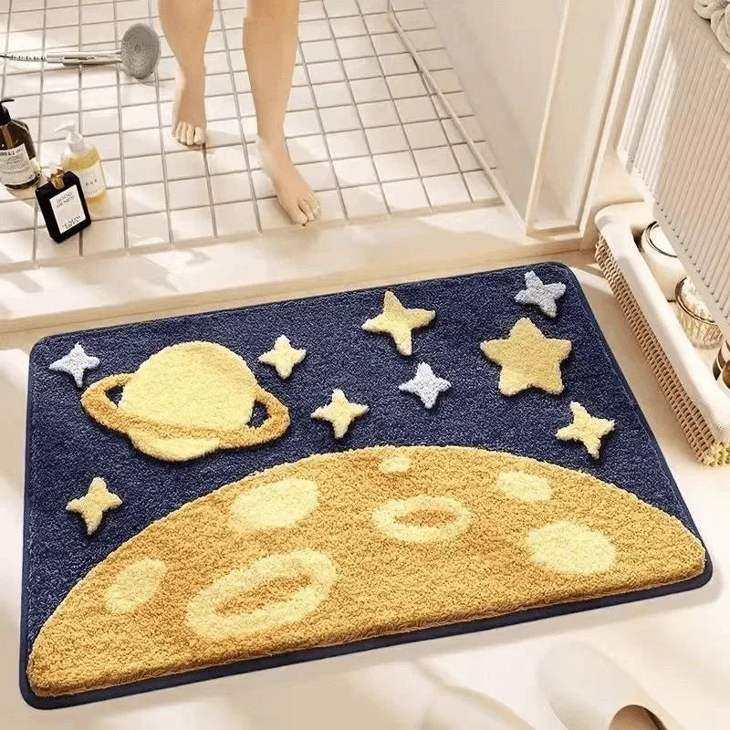 tapis sol décoratif mignon motif cartoon animaux fleurs doux absorbant salle bain maison