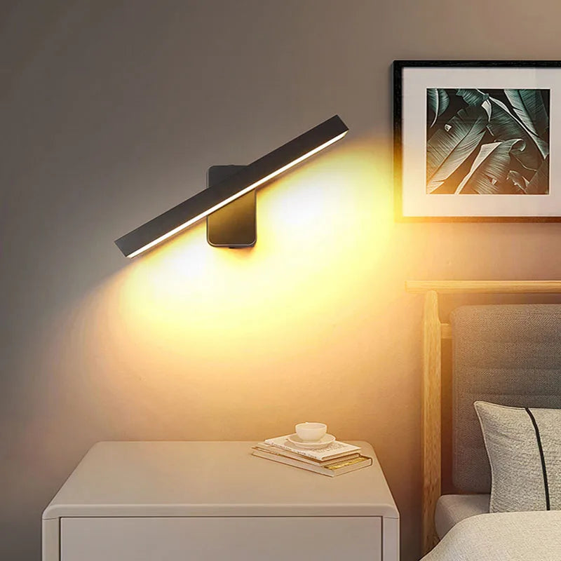 lumière murale led moderne 30cm marron foncé interrupteur tactile sensoriale ip65 étanche