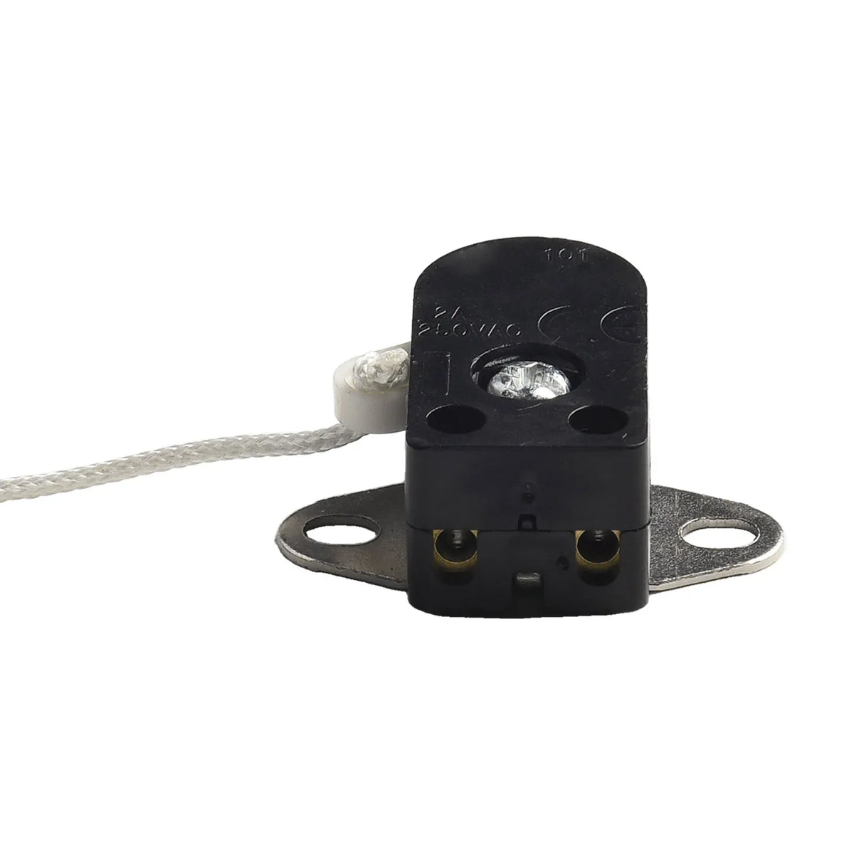 lampe table noire moderne prise électrique vis fixation cordon blanc