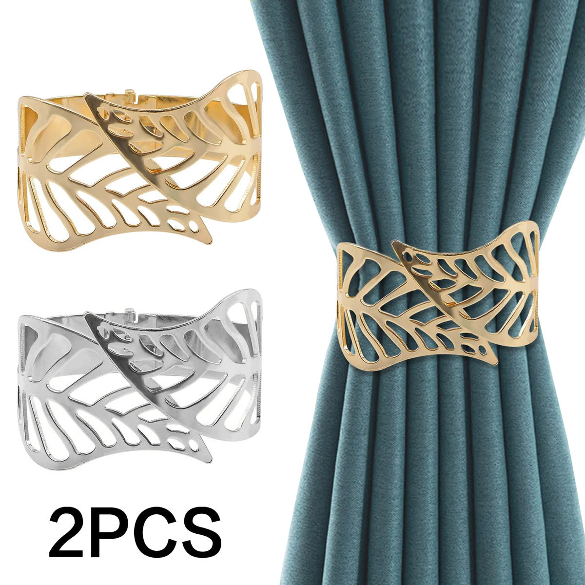 rideaux modernes anneaux or argent feuilles papillons élégants chambre salon deux pièces