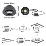 projecteur led spot argent noir ip65 dimmable 3w moderne fixe adaptateur connecteur interrupteur