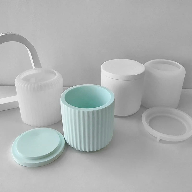 moules silicone epoxy résiné pots fleurs succulentes boîtes rangement floral moderne minimalistes