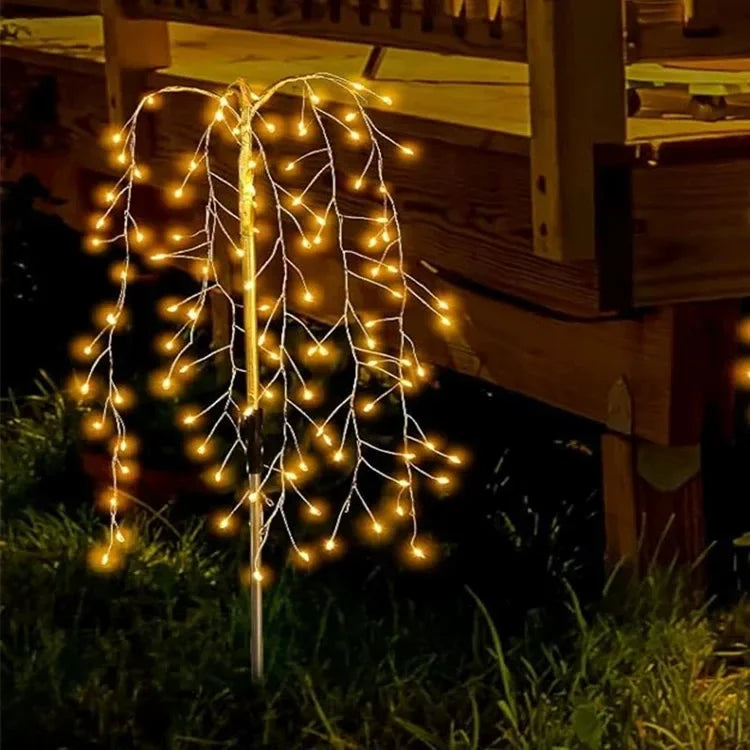 guirlande lumineuse multicolore moderne piquet solaire extérieure fête rouge vert bleu jaune autonomes bricolage