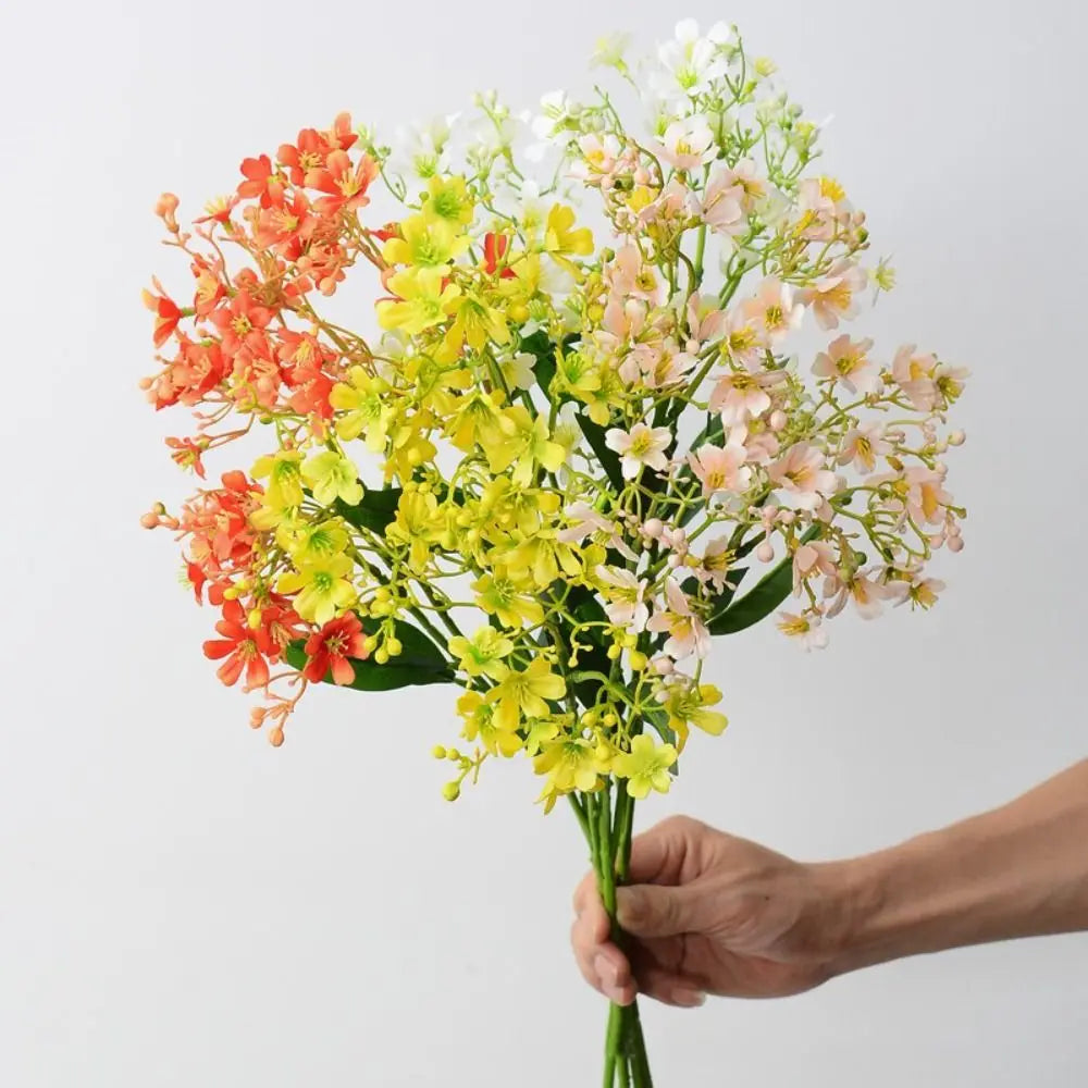 bouquet artificiel moderne blanc jaune orange bleu rose décoration intérieure boîte minimaliste